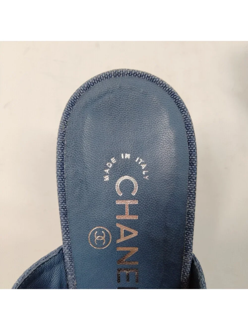 Chanel Sandals Women Blue Cotton 5653691